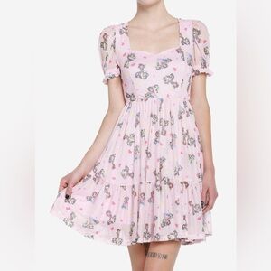 Pink PowerPuff Girls Print Dress